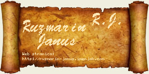 Ruzmarin Janus vizit kartica